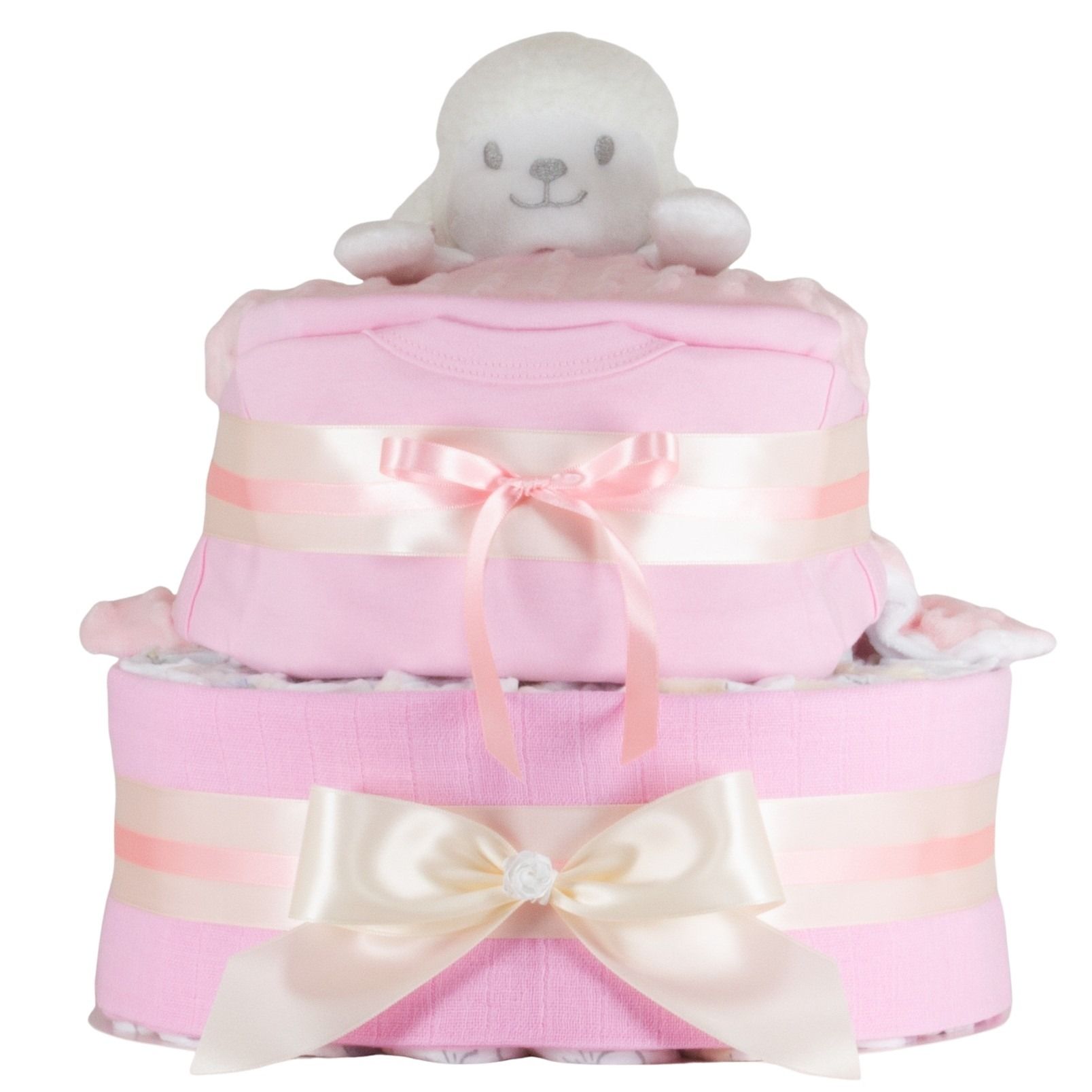 Windeltorte Baby Lamm rosa
