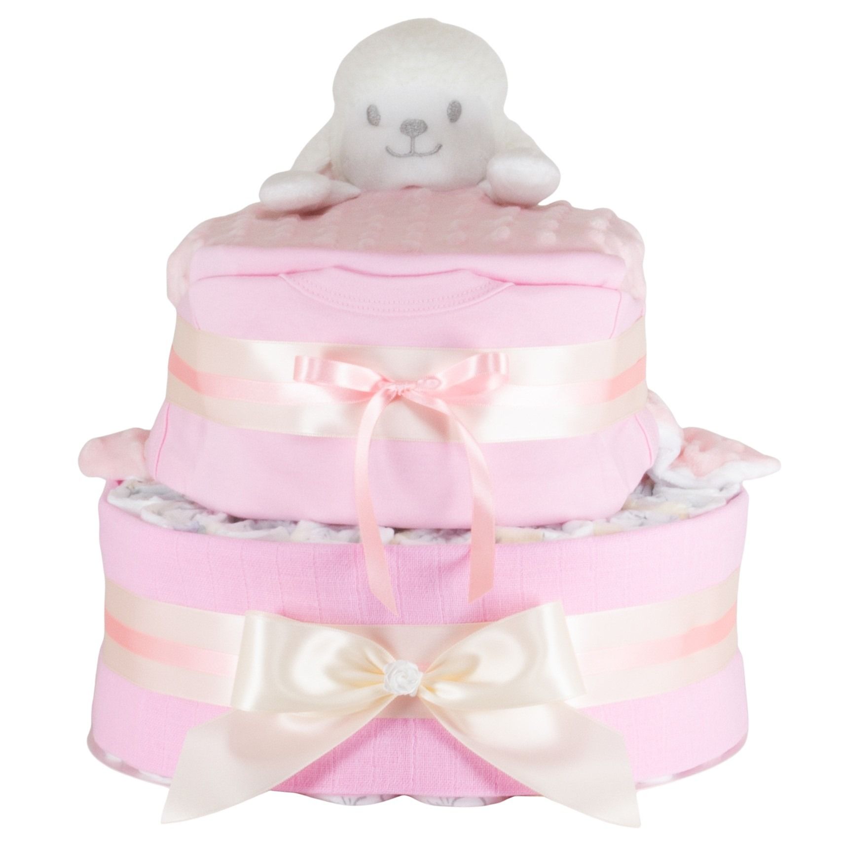 Windeltorte Baby Lamm rosa